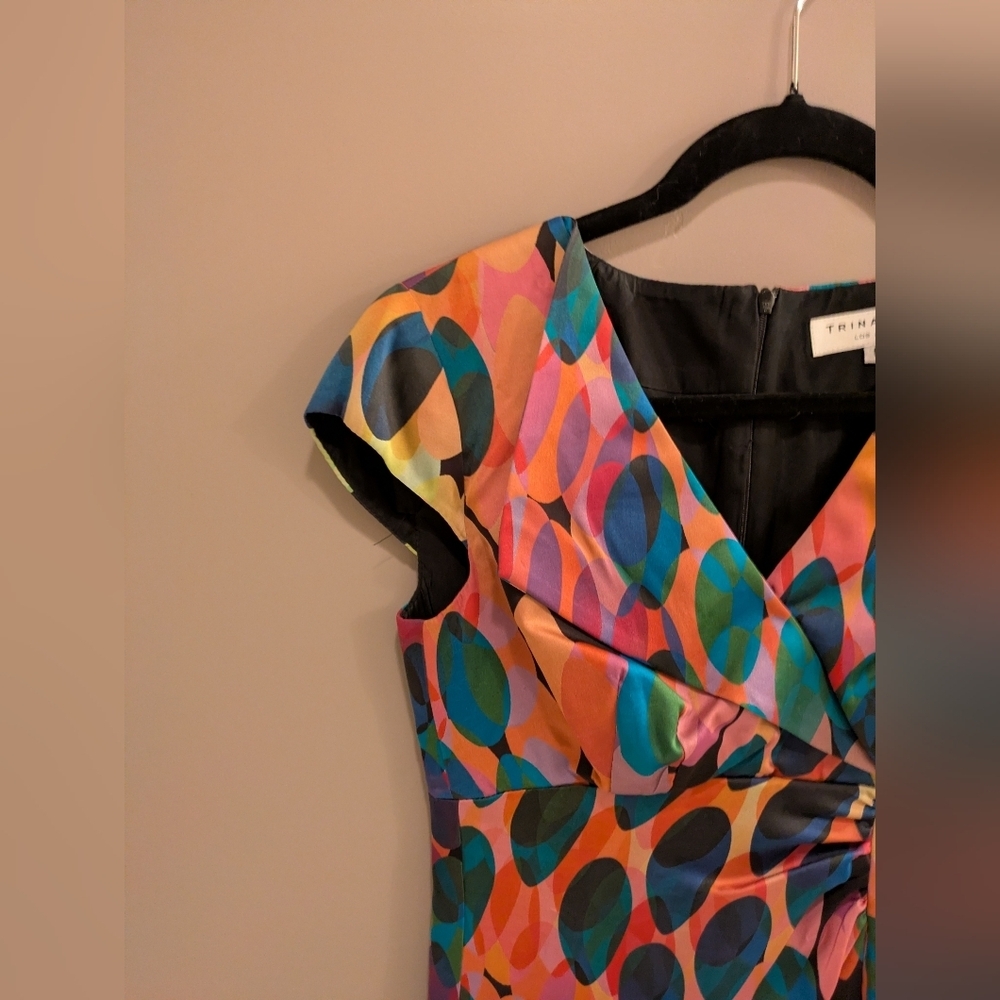 Trina Turk Silk Midi Dress 0 - Picture 2 of 11
